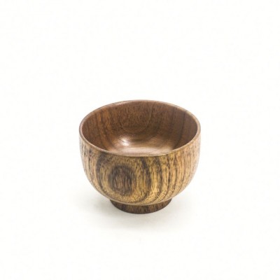 9cm Round Natural Japanese Wooden Baby Serving Bowl for Tableware Feeding Small Wood Bowl food Rice Soup Fruit