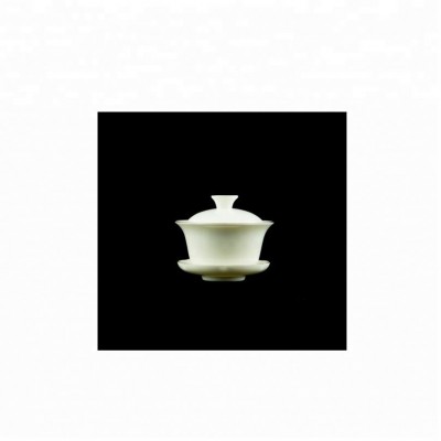 2018 Gold White Ceramic Tea Cup Gaiwan